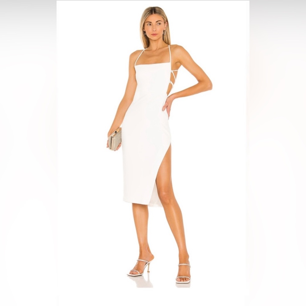 REVOLVE NBD Ivory Becky MIDI Dress